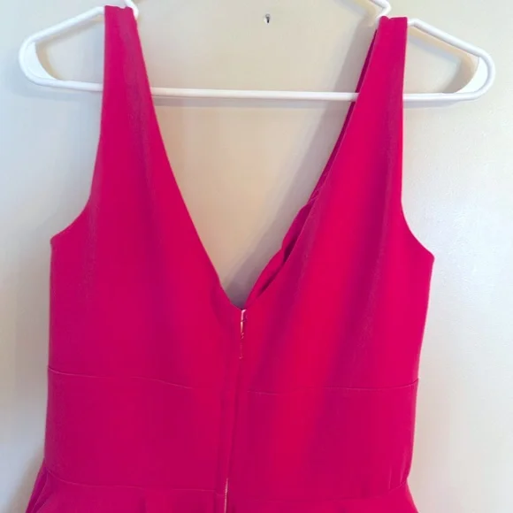 IEENA FOR MAC DUGGAL
Pink V Neck Fit & Flare Mini Dress -10 - Picture 7 of 14